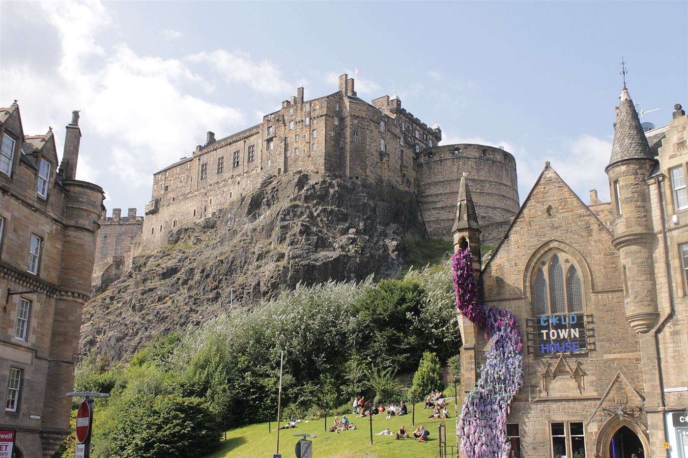 El castillo desde el Grassmarket