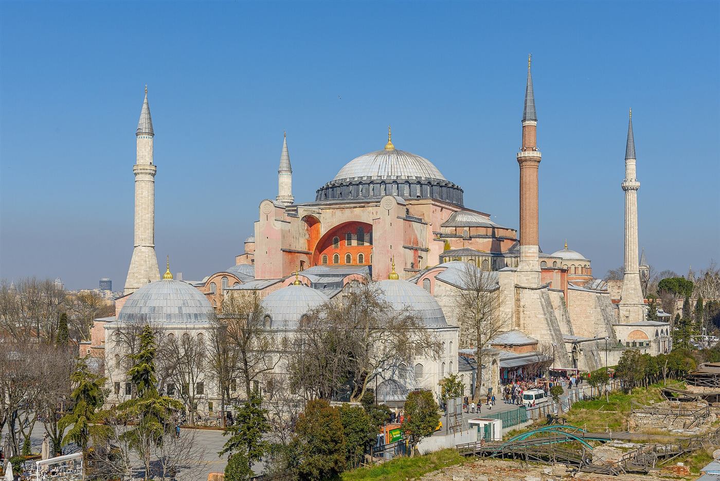 Santa Sofía desde el parque de Sultanahmet