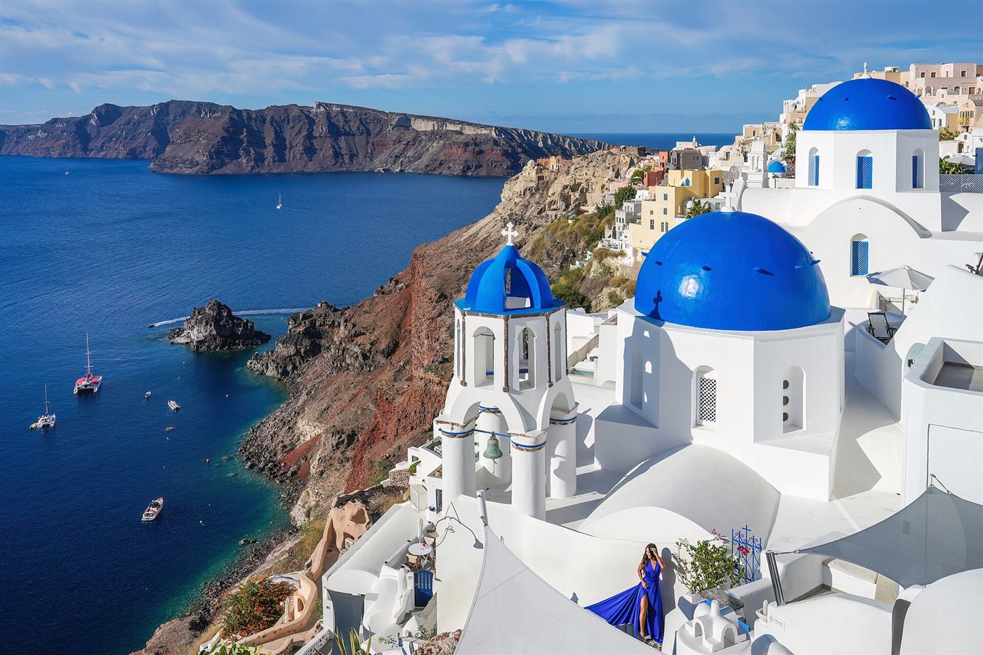 Las cúpulas azules de Oia