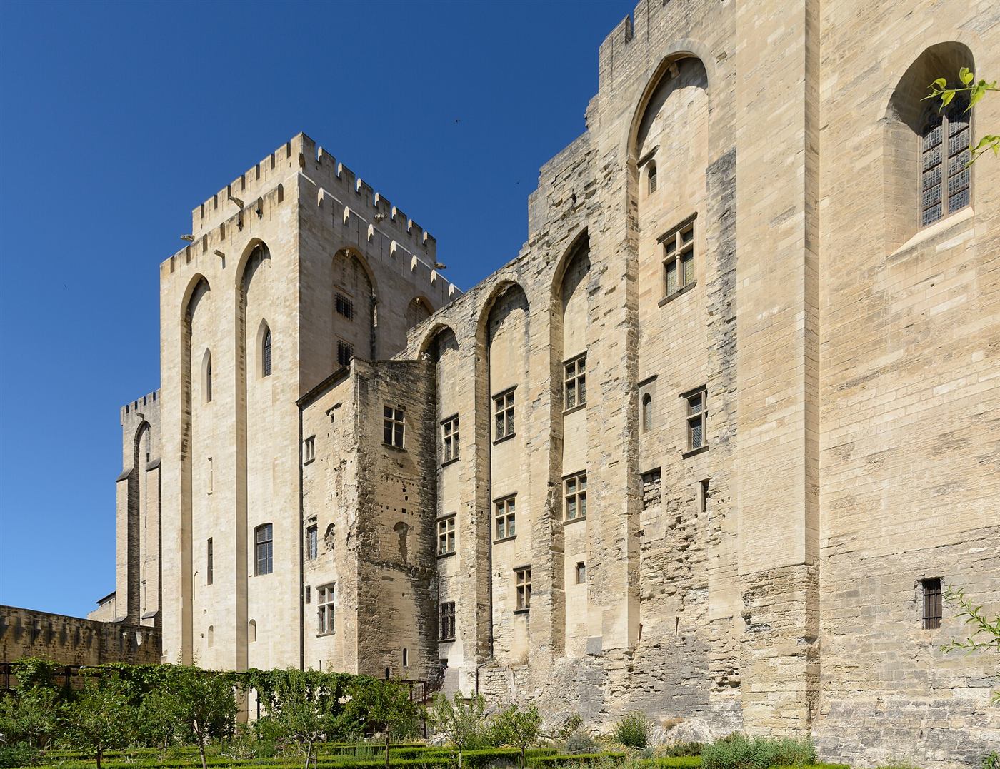 El Palacio de los Papas de Aviñón.