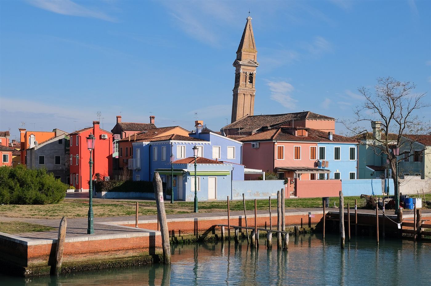 Casas de colores en la isla de Burano.